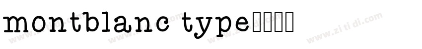 montblanc type字体转换